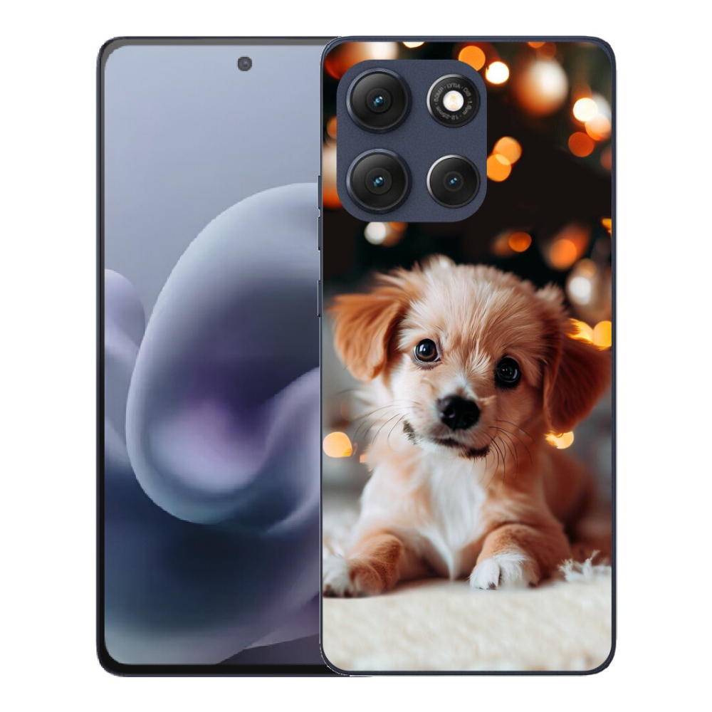 Gelový kryt mmCase na Motorola Moto G86 5G - štěňátko
