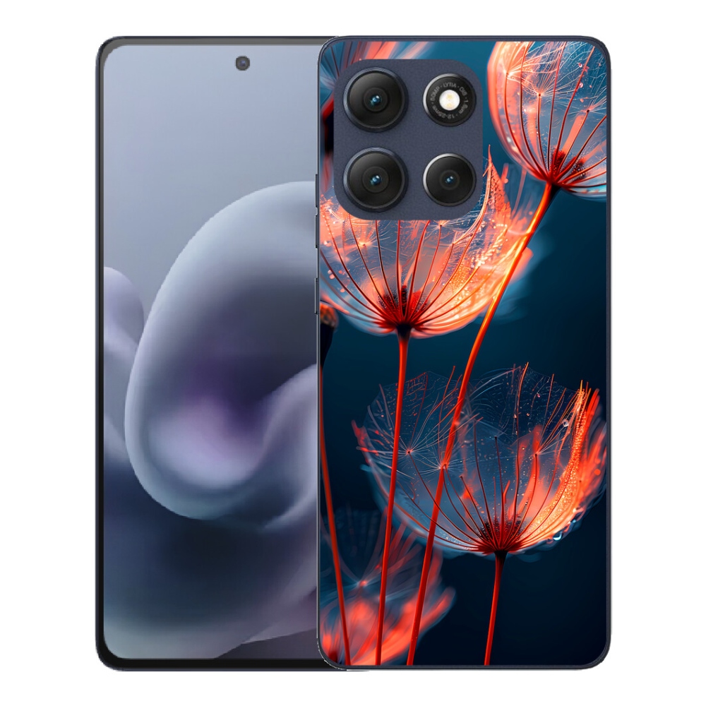 Gelový kryt mmCase na Motorola Moto G86 5G - světélkující chmýří