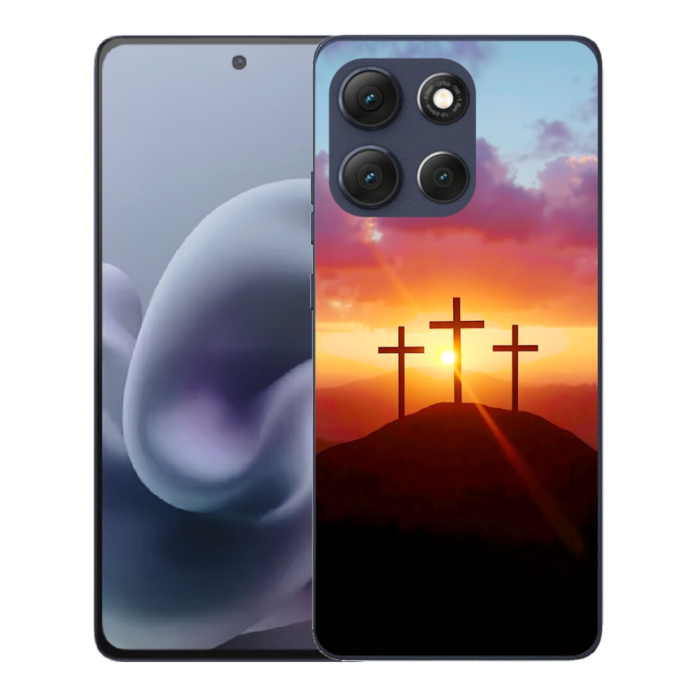 Gelový kryt mmCase na Motorola Moto G86 5G - tři kříže