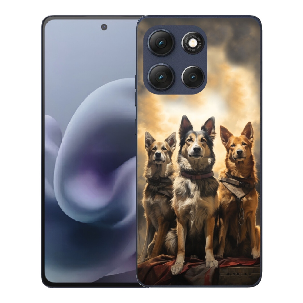 Gelový kryt mmCase na Motorola Moto G86 5G - tři psi