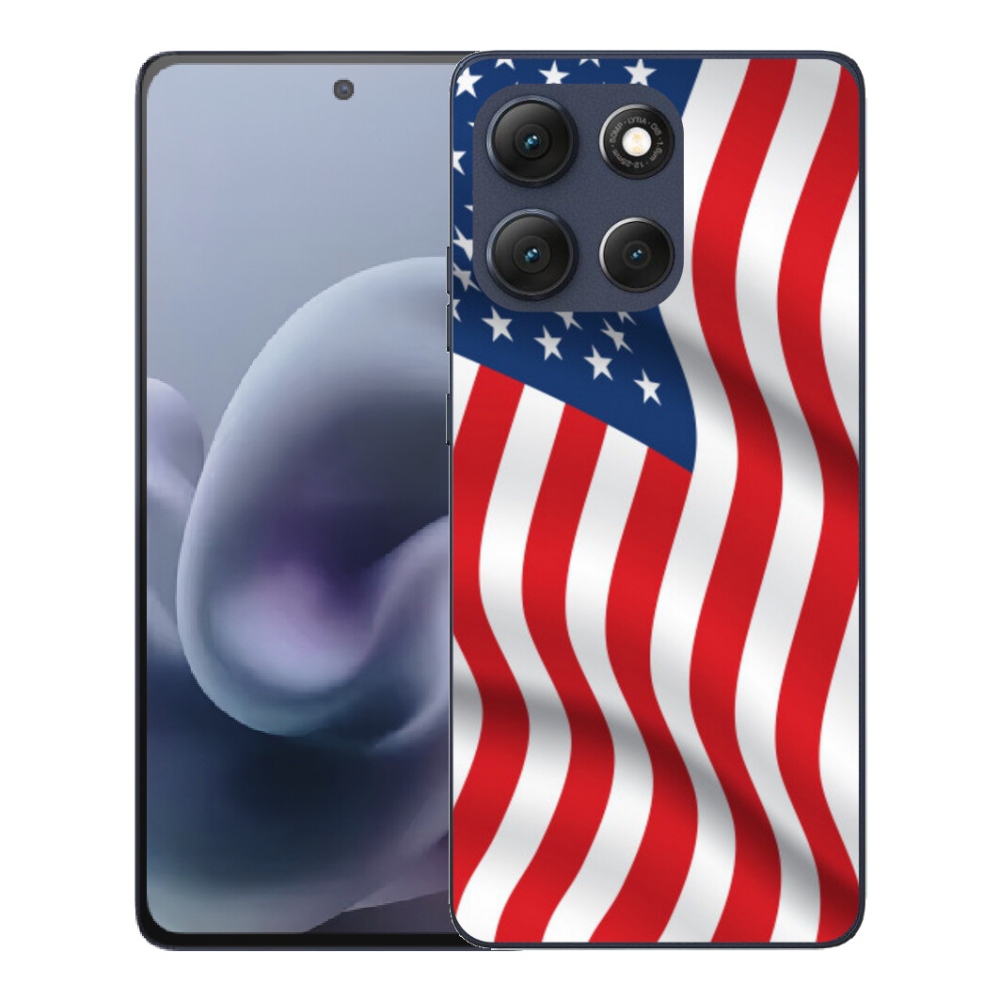 Gelový kryt mmCase na Motorola Moto G86 5G - USA vlajka