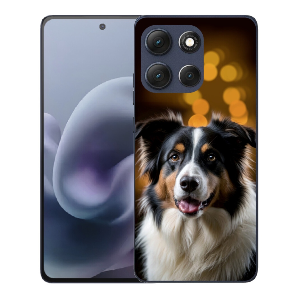 Gelový kryt mmCase na Motorola Moto G86 5G - usměvavý australský ovčák