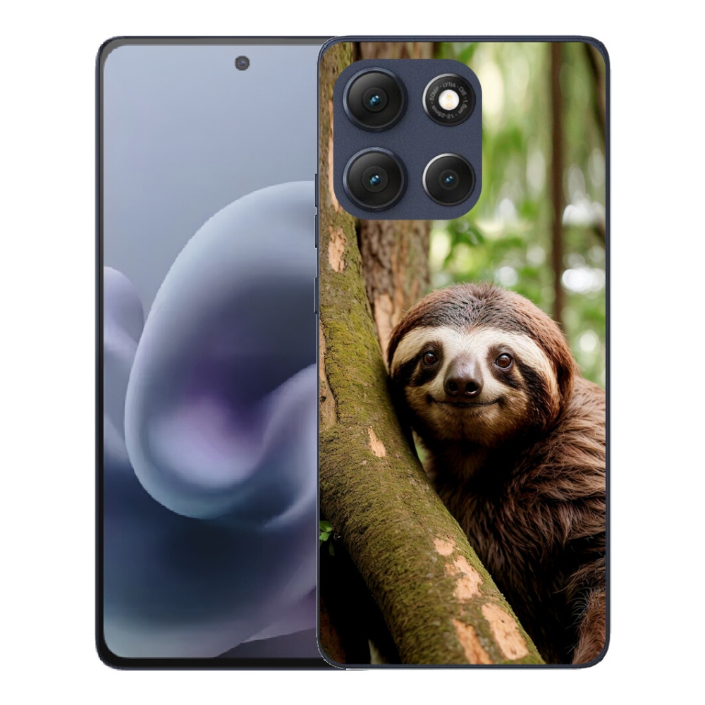 Gelový kryt mmCase na Motorola Moto G86 5G - usměvavý lenochod