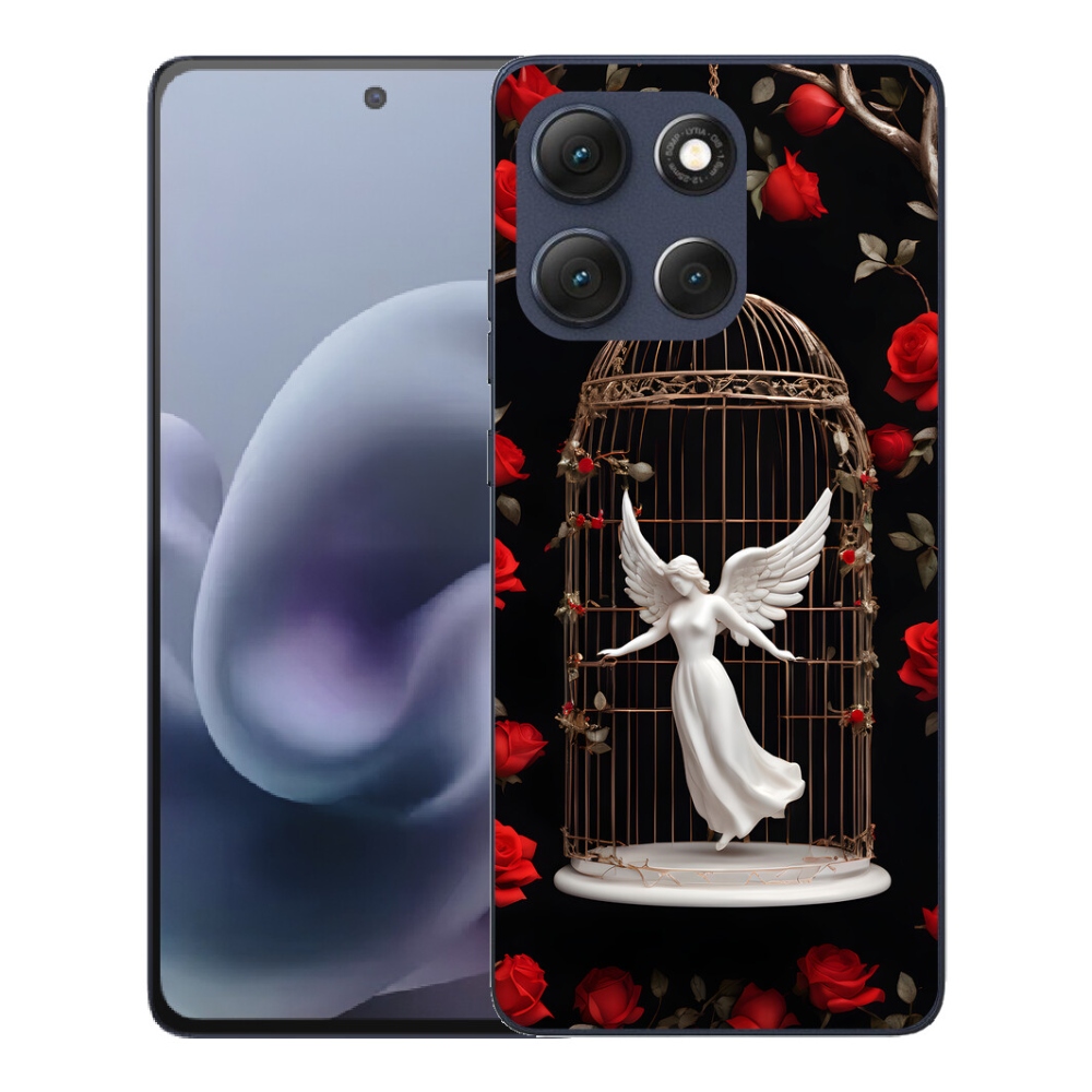 Gelový kryt mmCase na Motorola Moto G86 5G - uvězněný anděl