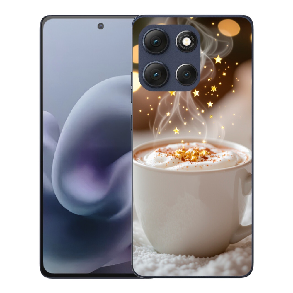 Gelový kryt mmCase na Motorola Moto G86 5G - vánoční horký nápoj