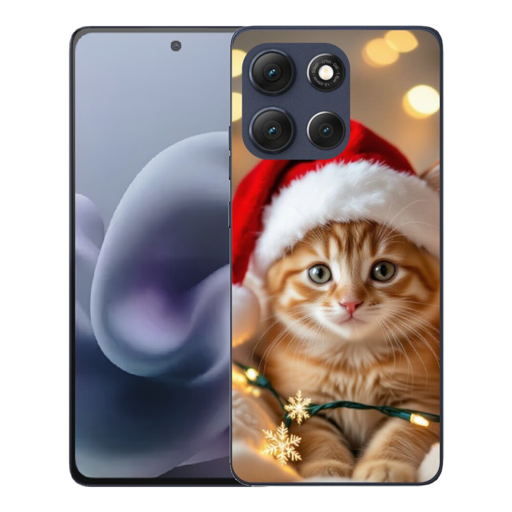 Gelový kryt mmCase na Motorola Moto G86 5G - vánoční kotě
