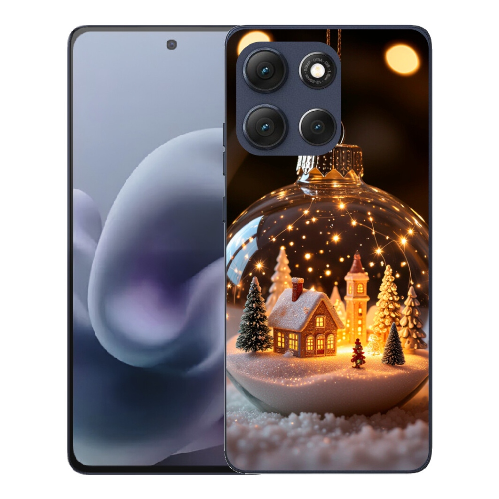 Gelový kryt mmCase na Motorola Moto G86 5G - vánoční koule 3