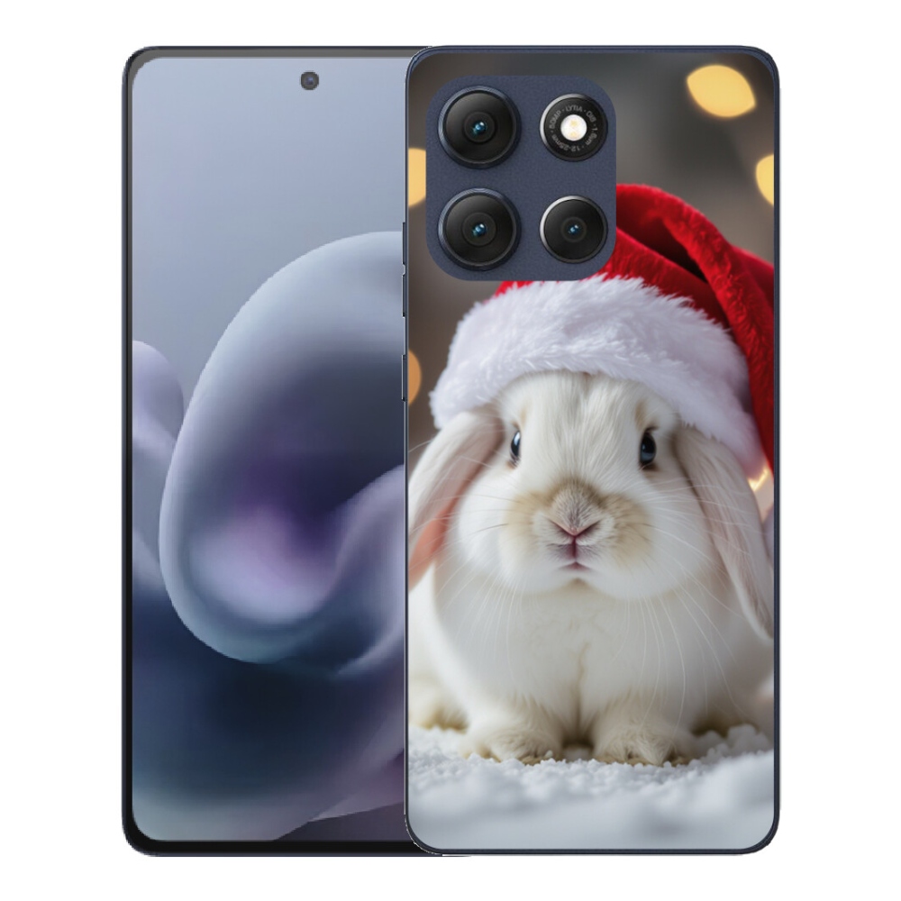 Gelový kryt mmCase na Motorola Moto G86 5G - vánoční králík