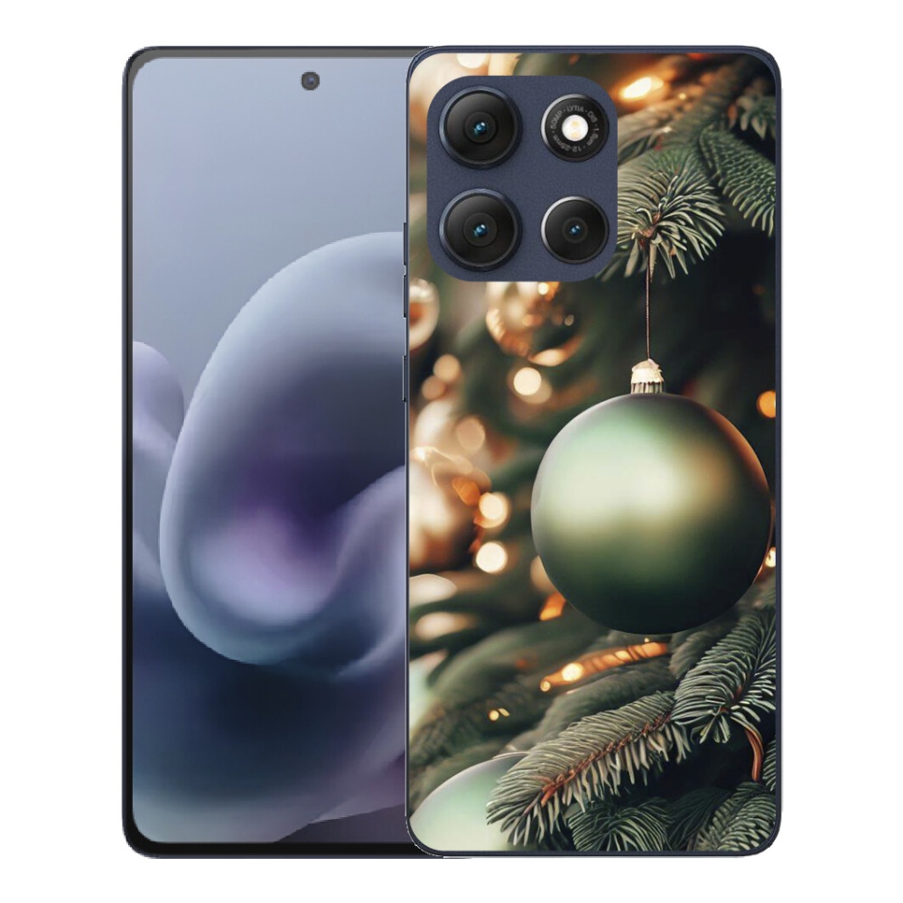 Gelový kryt mmCase na Motorola Moto G86 5G - vánoční ozdoby 1