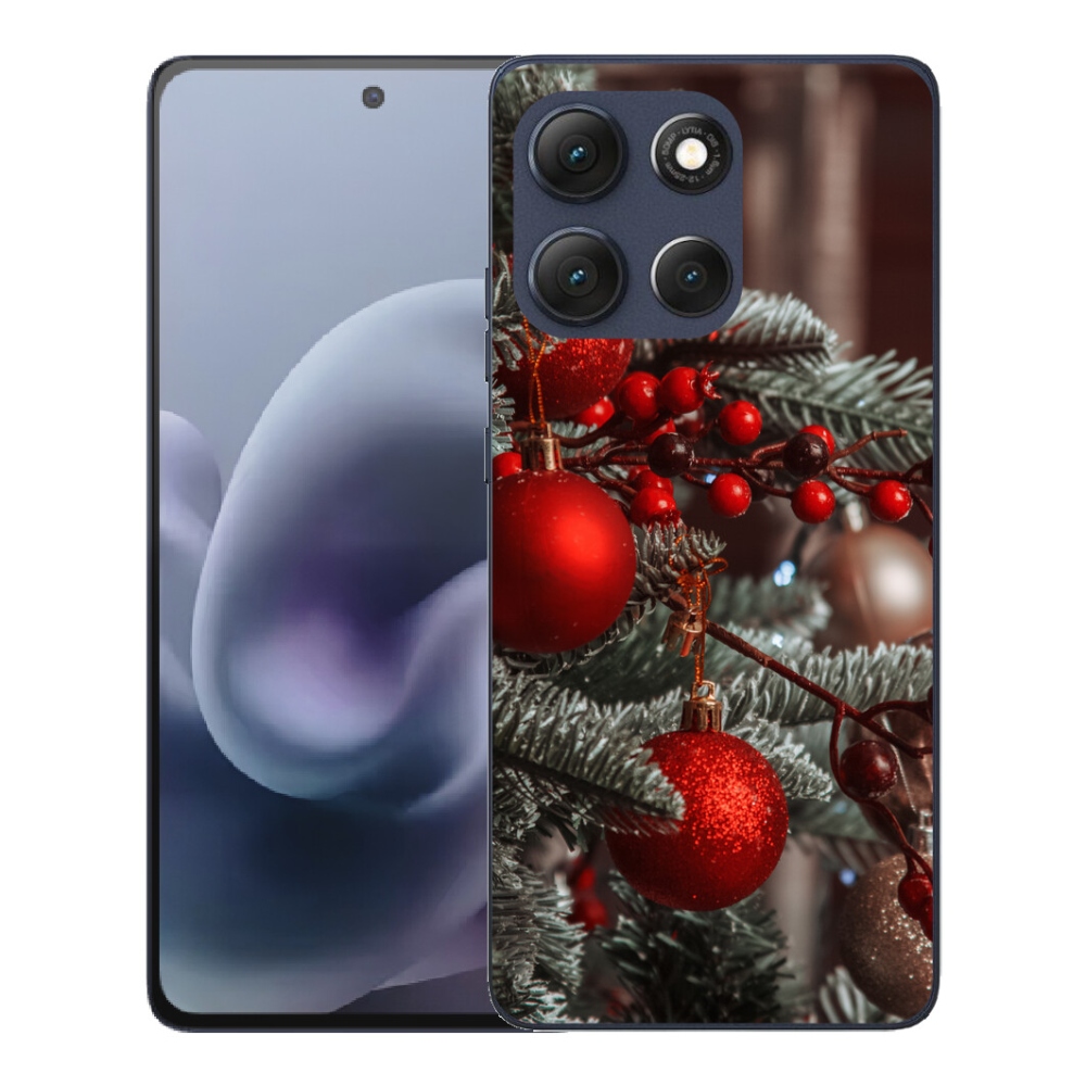 Gelový kryt mmCase na Motorola Moto G86 5G - vánoční ozdoby 2
