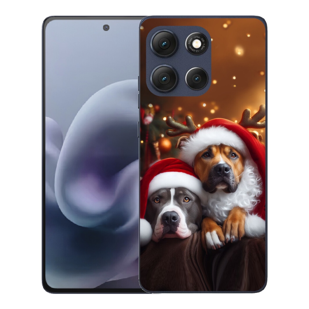 Gelový kryt mmCase na Motorola Moto G86 5G - vánoční psi