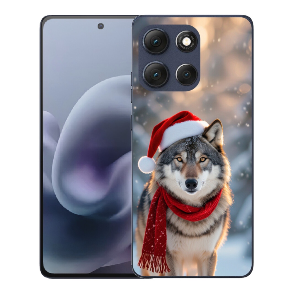 Gelový kryt mmCase na Motorola Moto G86 5G - vánoční vlk
