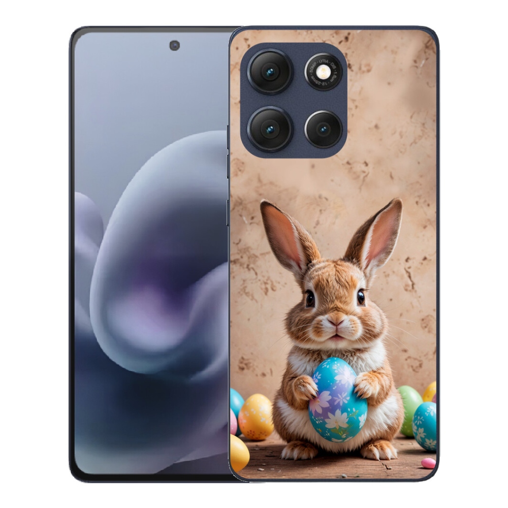 Gelový kryt mmCase na Motorola Moto G86 5G - velikonoční králíček