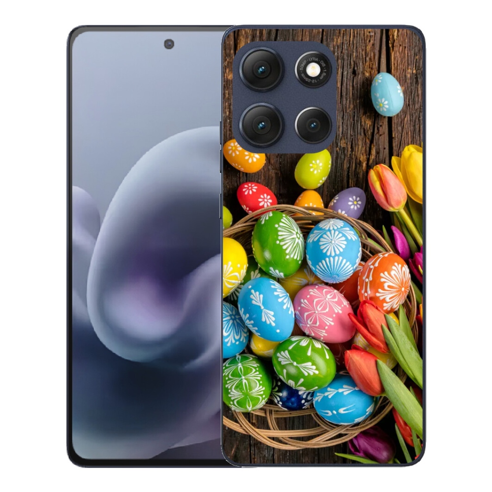 Gelový kryt mmCase na Motorola Moto G86 5G - velikonoční vajíčka