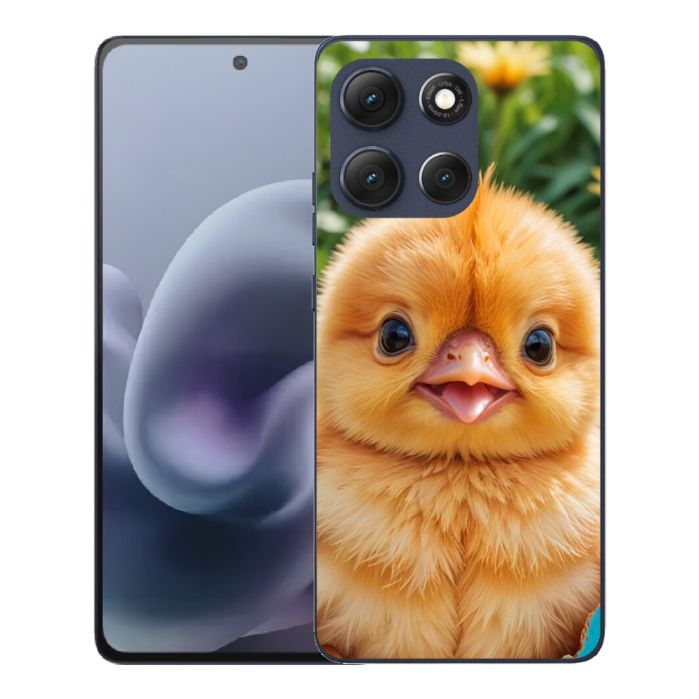 Gelový kryt mmCase na Motorola Moto G86 5G - veselé kuřátko