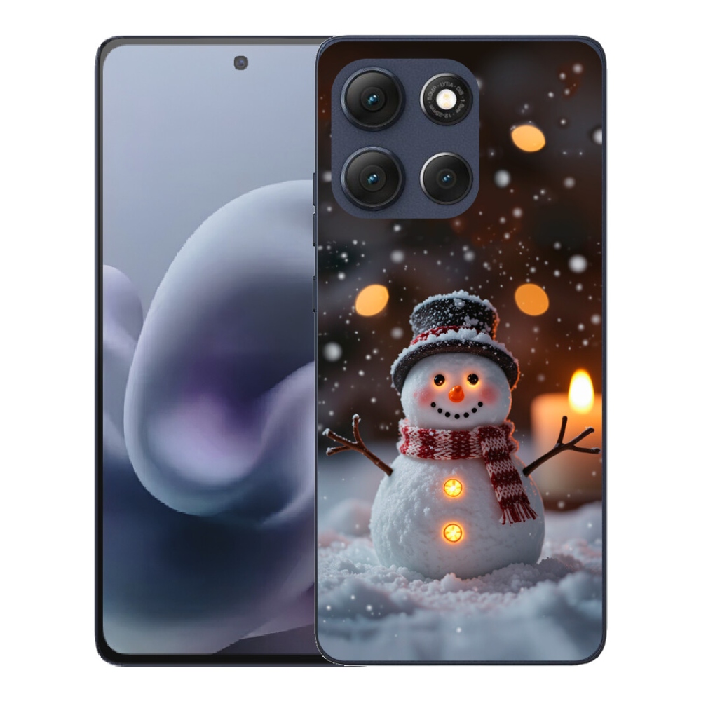 Gelový kryt mmCase na Motorola Moto G86 5G - veselý sněhulák