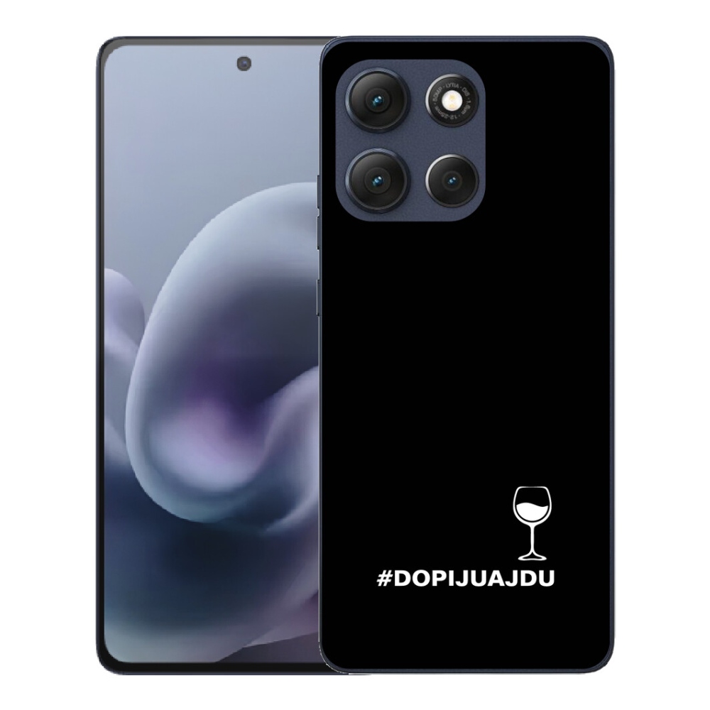 Gelový kryt mmCase na Motorola Moto G86 5G - vinný motiv černé pozadí
