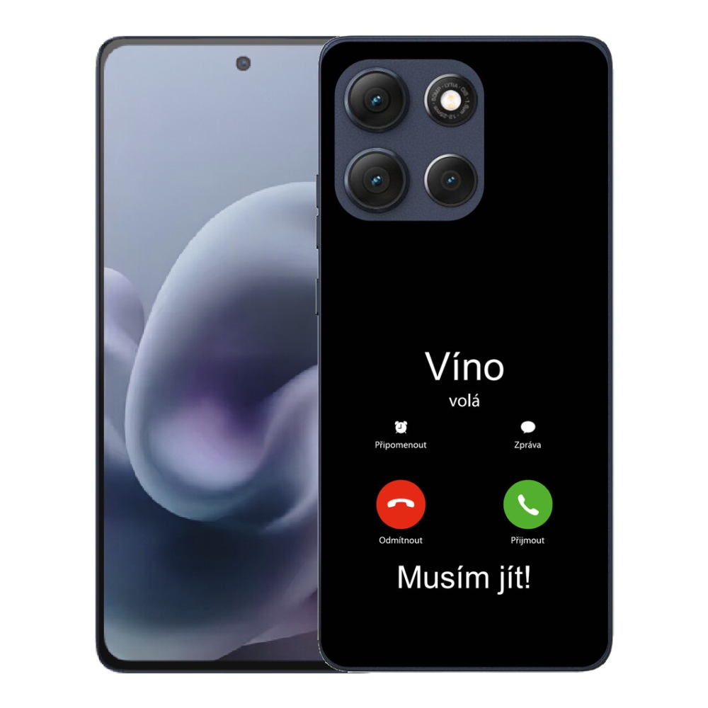 Gelový kryt mmCase na Motorola Moto G86 5G - víno volá černé pozadí