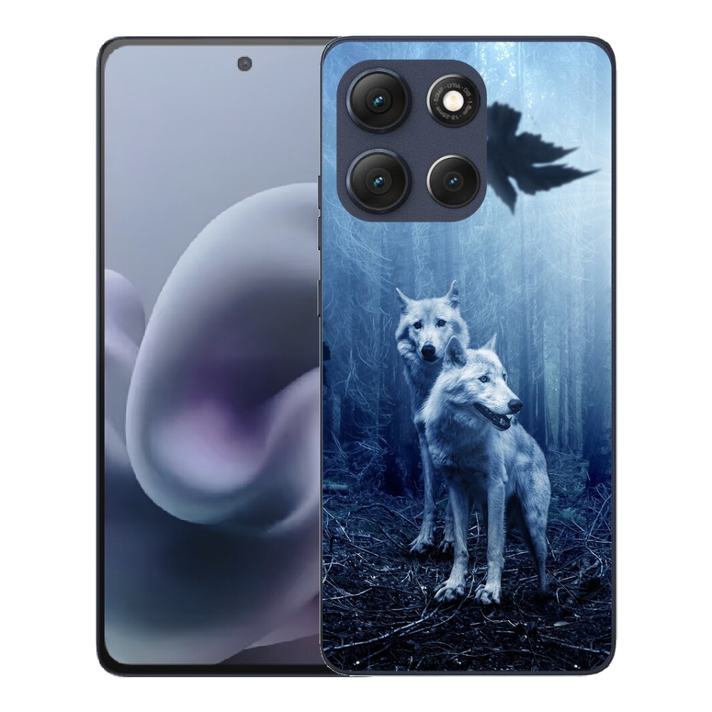 Gelový kryt mmCase na Motorola Moto G86 5G - vlci v lese