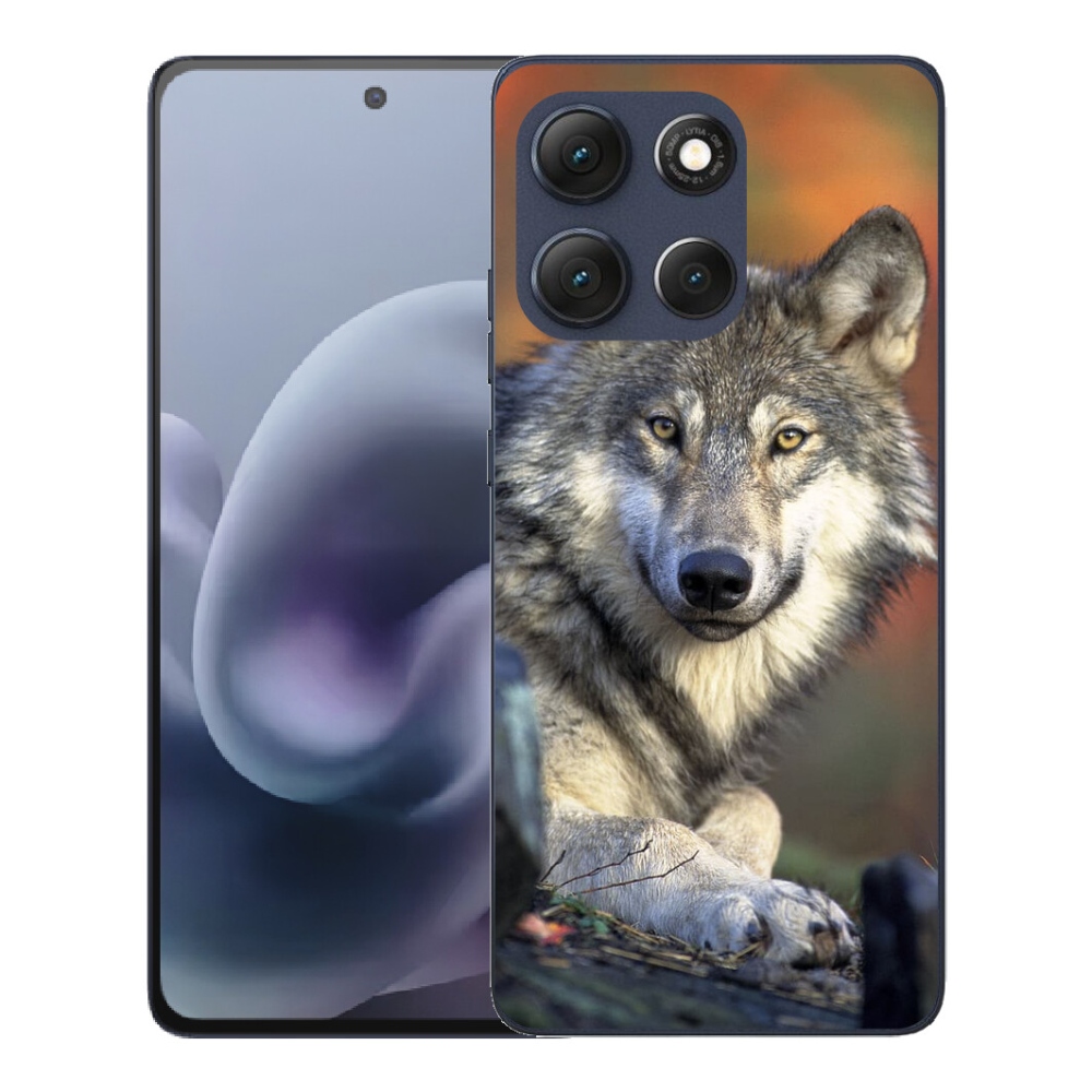 Gelový kryt mmCase na Motorola Moto G86 5G - vlk