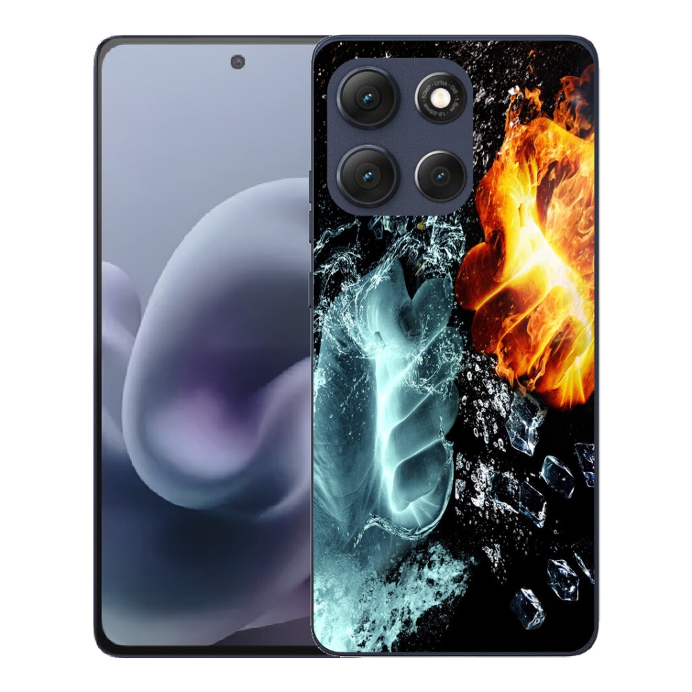 Gelový kryt mmCase na Motorola Moto G86 5G - voda a oheň