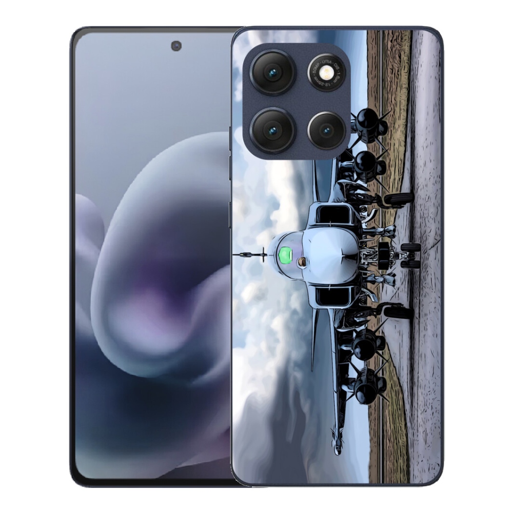 Gelový kryt mmCase na Motorola Moto G86 5G - vojenské letadlo