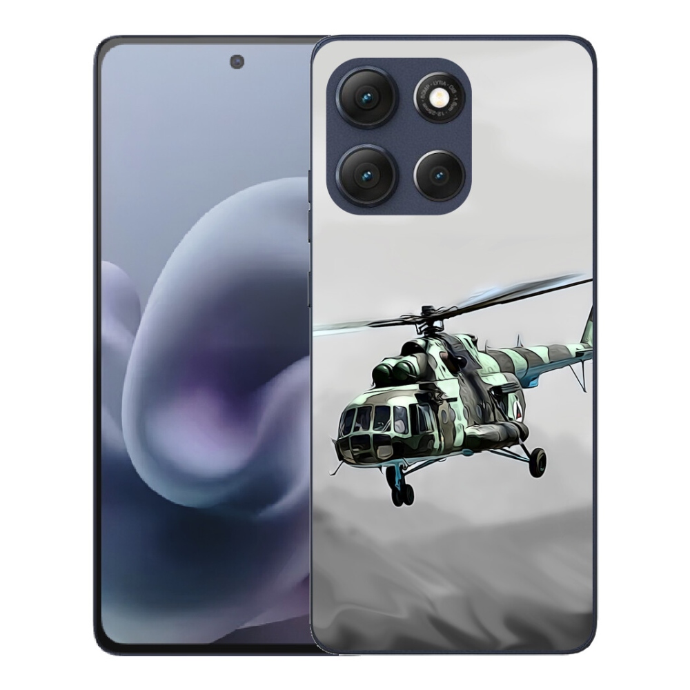 Gelový kryt mmCase na Motorola Moto G86 5G - vojenský vrtulník