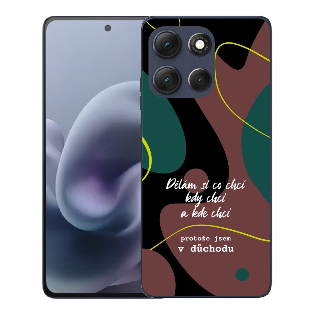 Gelový kryt mmCase na Motorola Moto G86 5G - vtipný text 10 černé pozadí