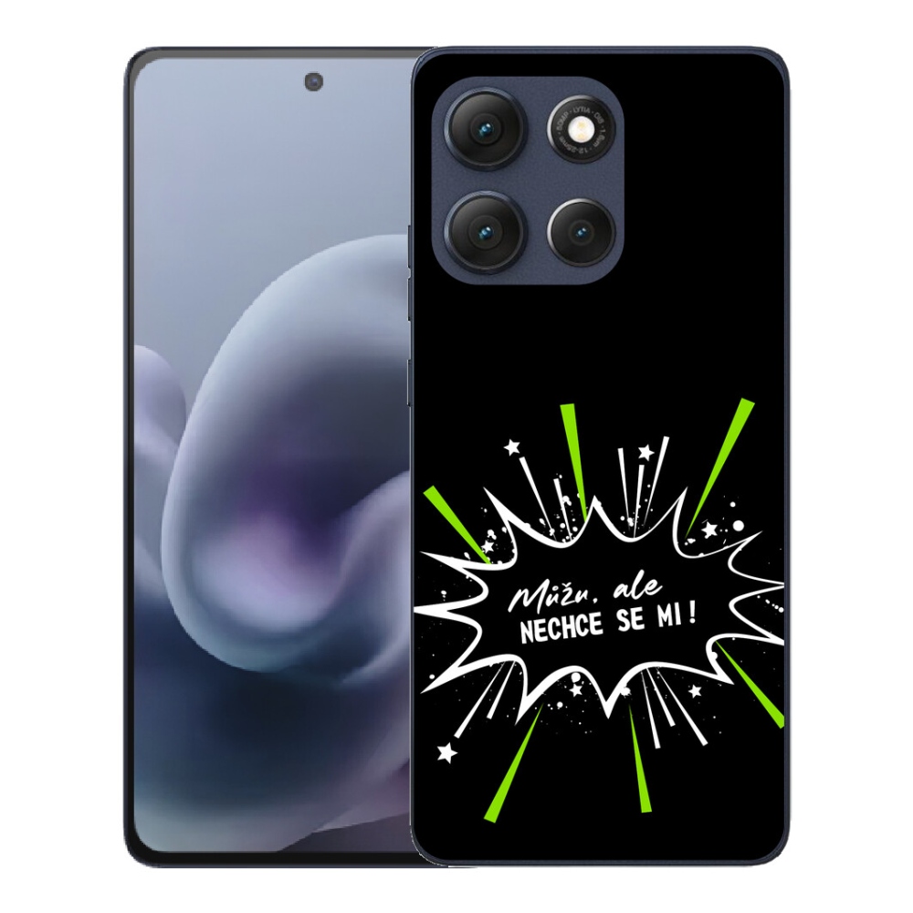 Gelový kryt mmCase na Motorola Moto G86 5G - vtipný text 11 černé pozadí