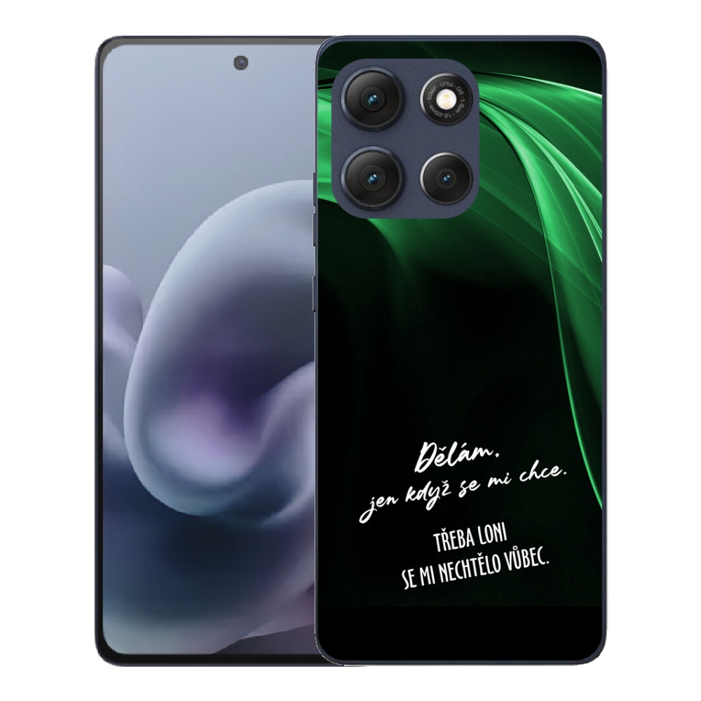 Gelový kryt mmCase na Motorola Moto G86 5G - vtipný text 12 černé pozadí