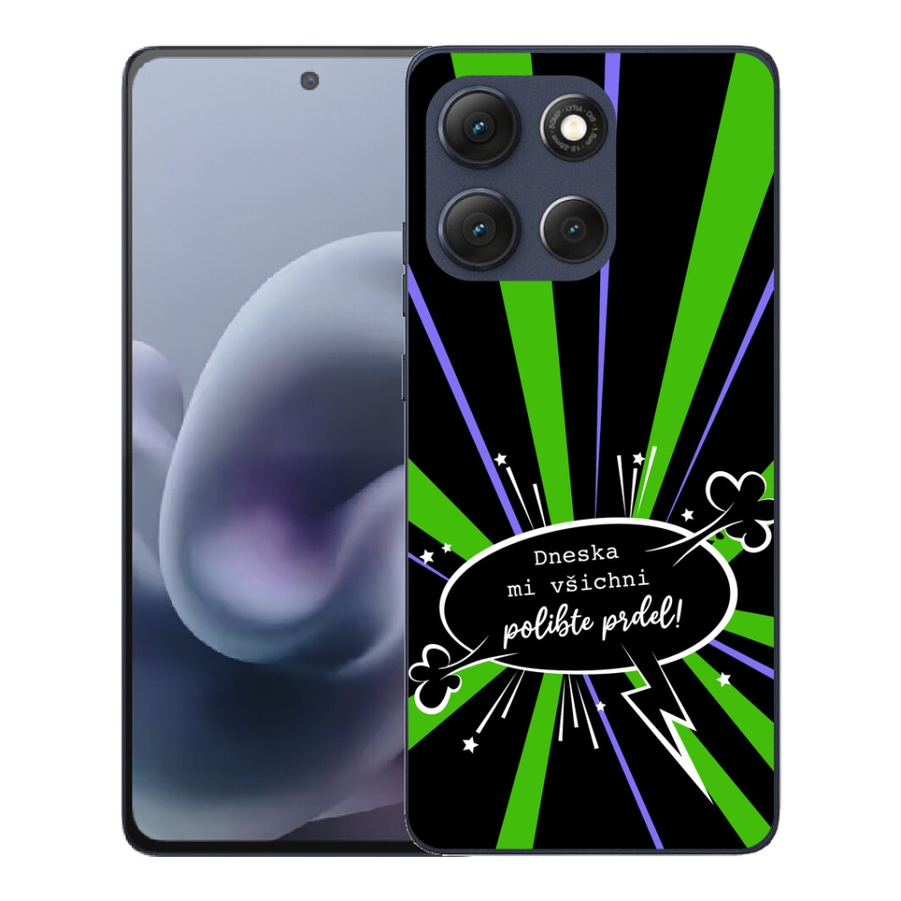 Gelový kryt mmCase na Motorola Moto G86 5G - vtipný text 15 černé pozadí