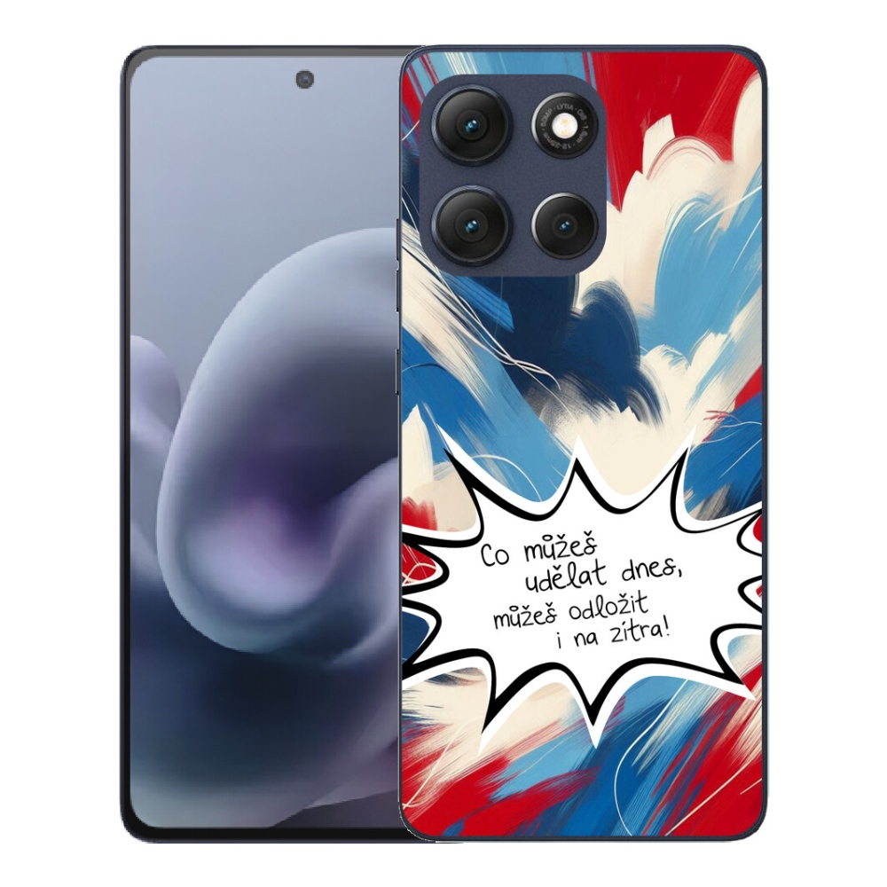 Gelový kryt mmCase na Motorola Moto G86 5G - vtipný text 9 bílé pozadí