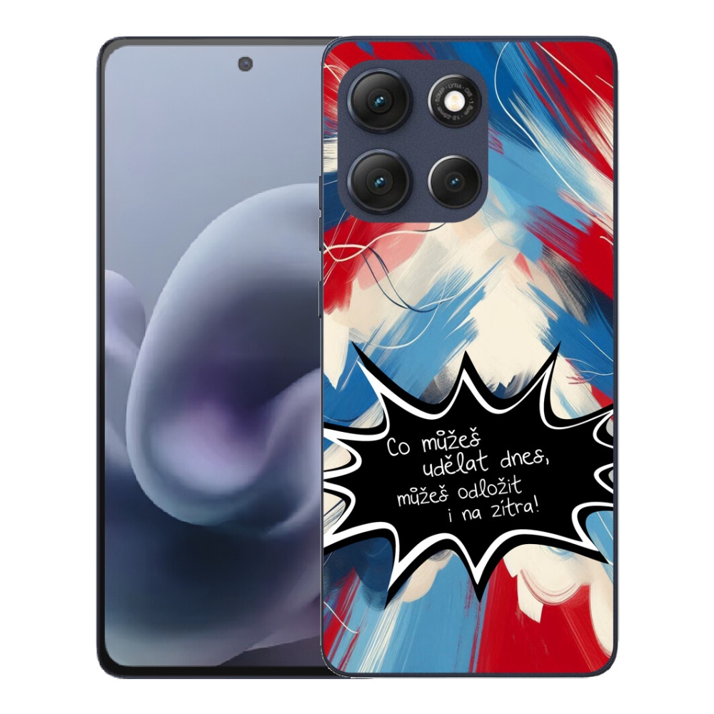 Gelový kryt mmCase na Motorola Moto G86 5G - vtipný text 9 černé pozadí