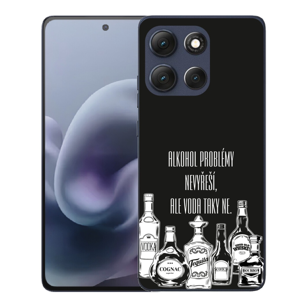 Gelový kryt mmCase na Motorola Moto G86 5G - vtipný text černé pozadí