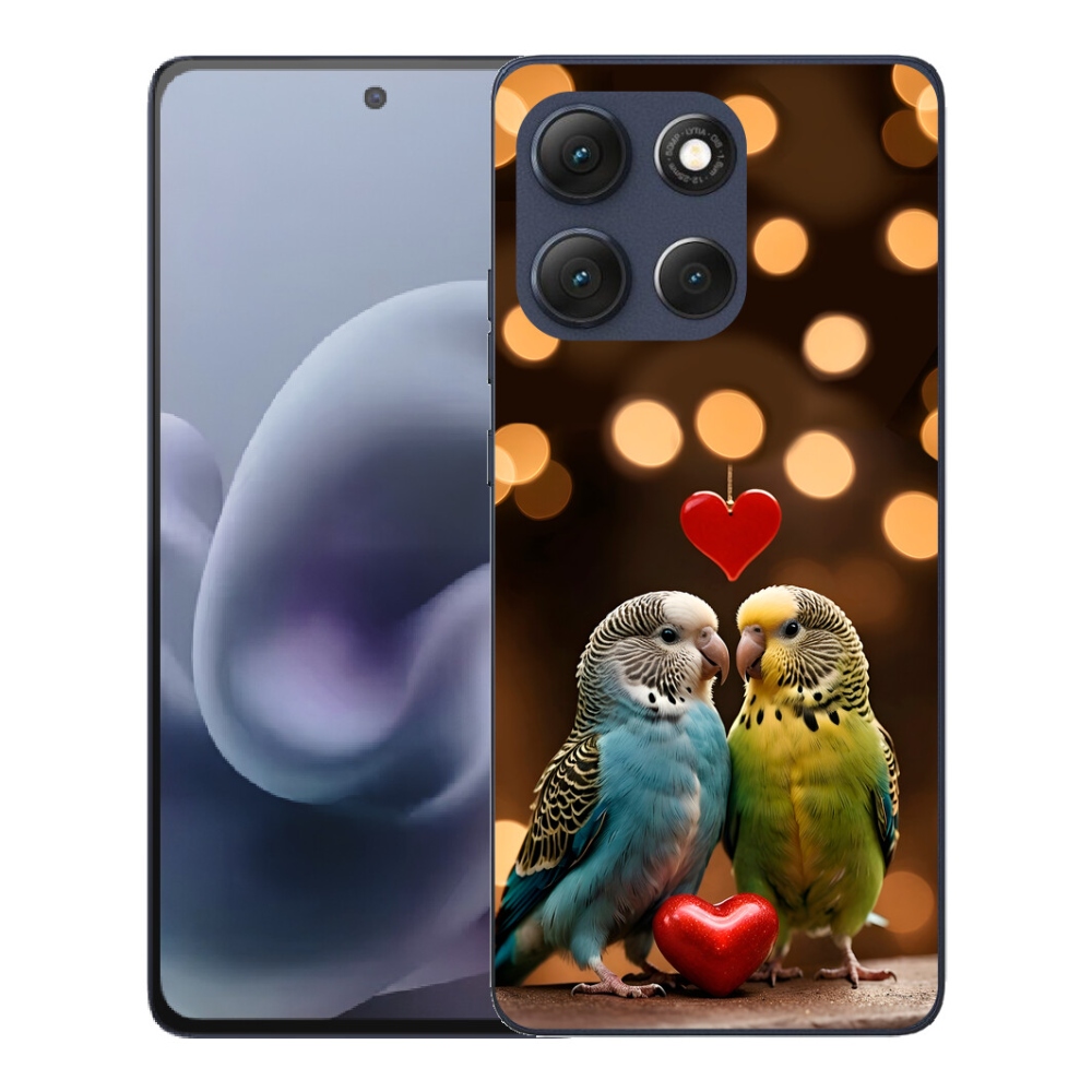 Gelový kryt mmCase na Motorola Moto G86 5G - zamilovaní papoušci