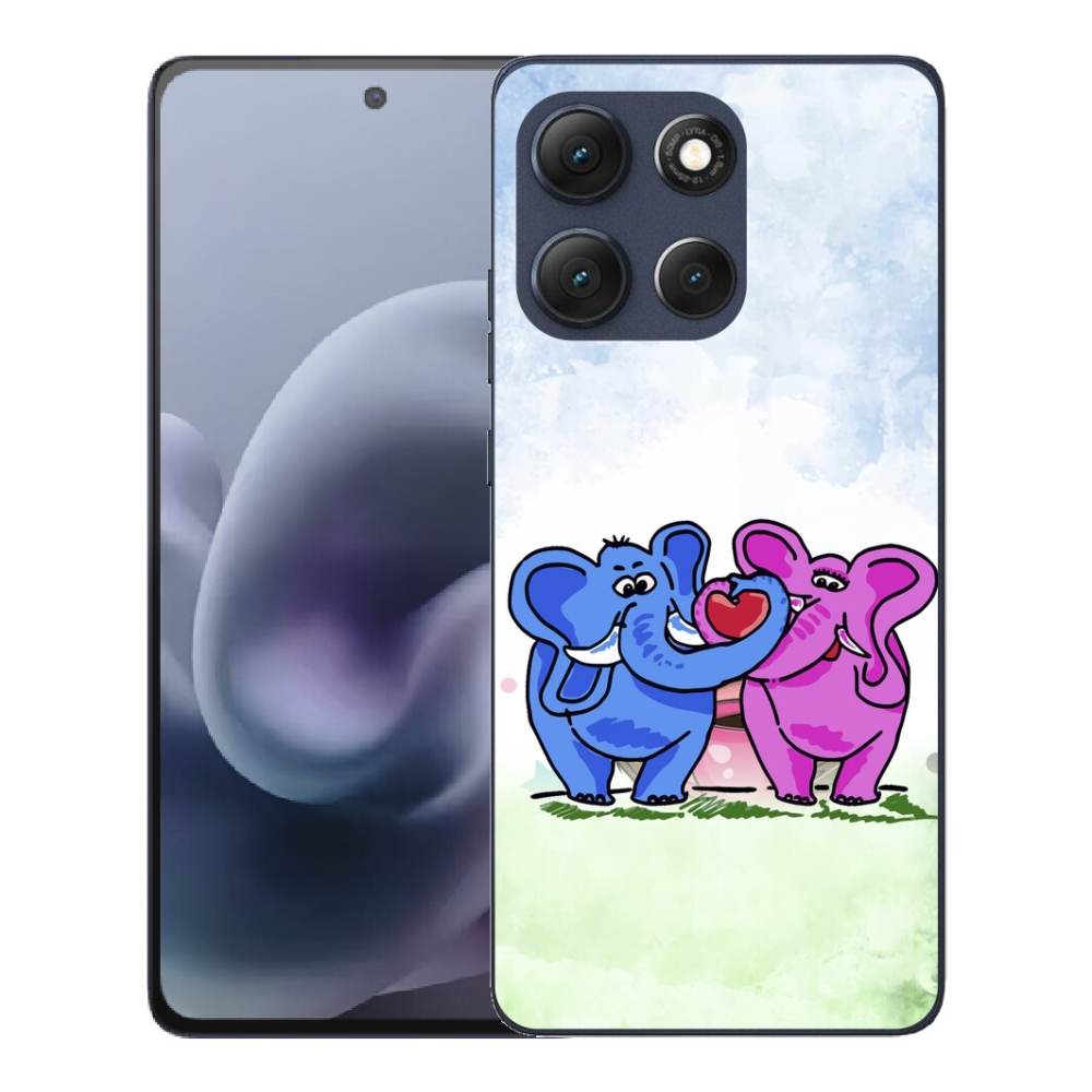 Gelový kryt mmCase na Motorola Moto G86 5G - zamilovaní sloni