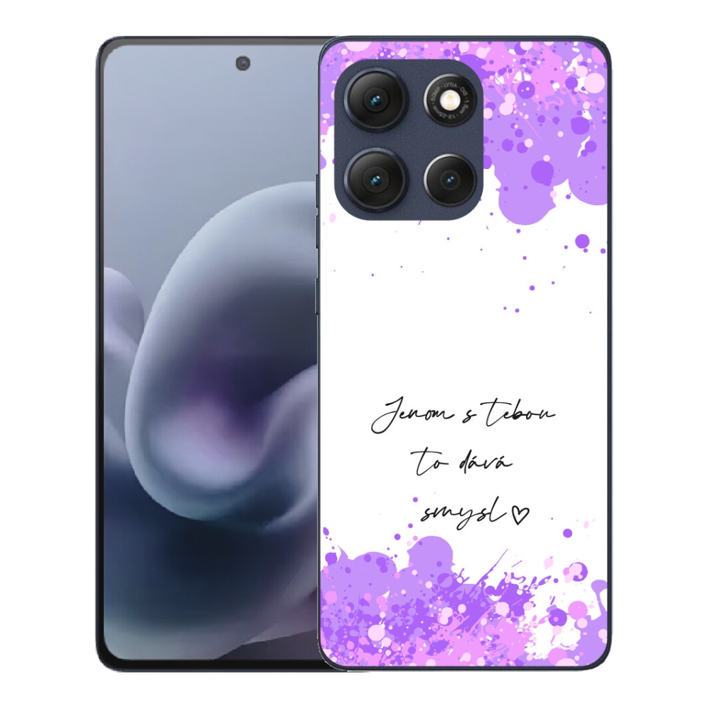 Gelový kryt mmCase na Motorola Moto G86 5G - zamilovaný text bílé pozadí