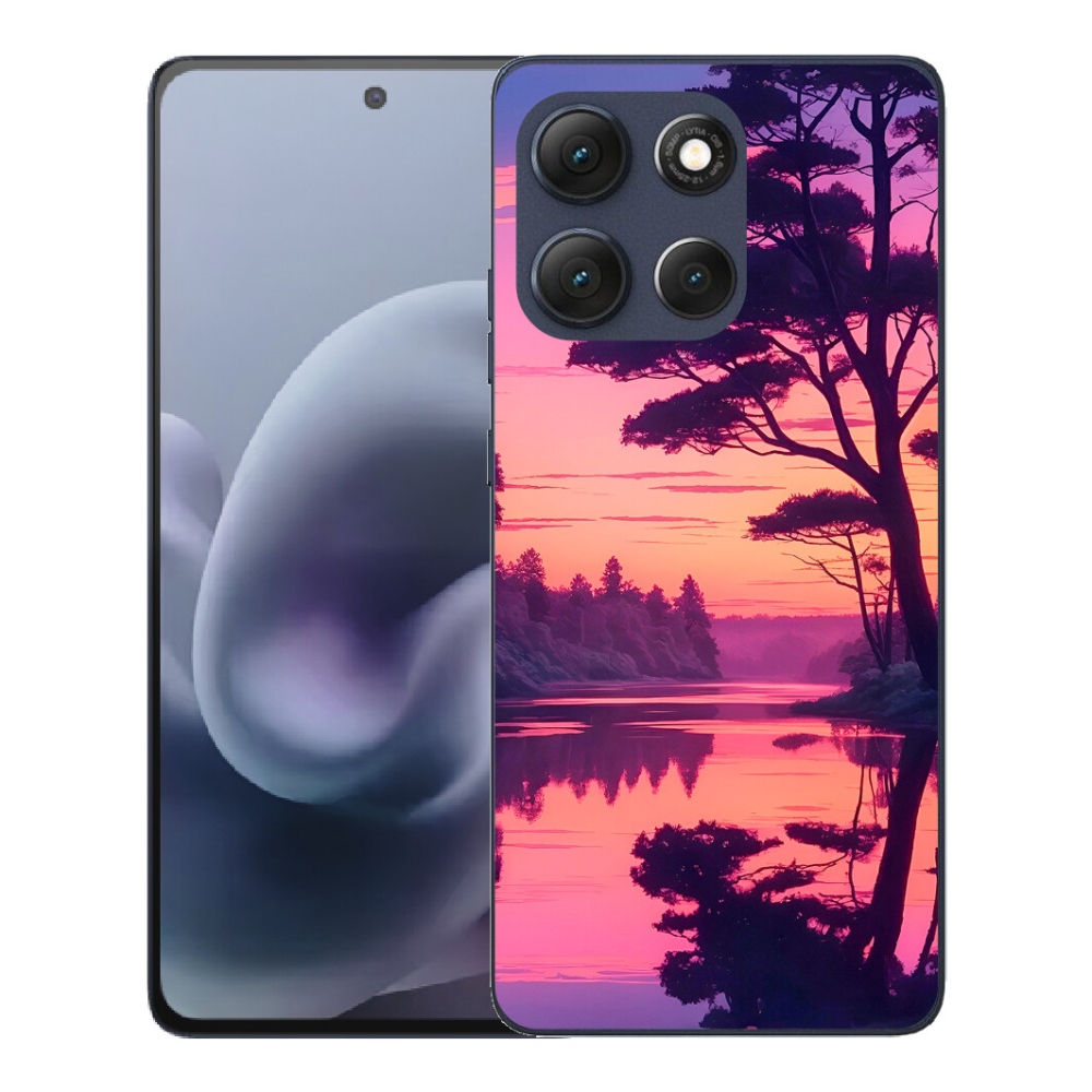 Gelový kryt mmCase na Motorola Moto G86 5G - západ slunce nad jezerem