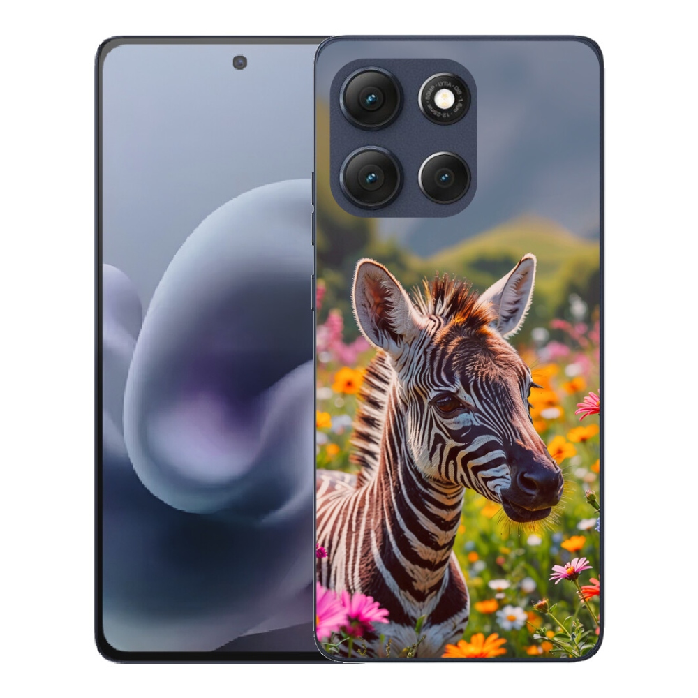 Gelový kryt mmCase na Motorola Moto G86 5G - zebra na louce