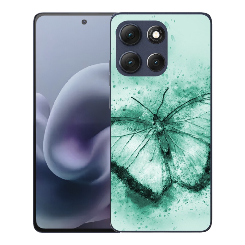 Gelový kryt mmCase na Motorola Moto G86 5G - zelený motýl