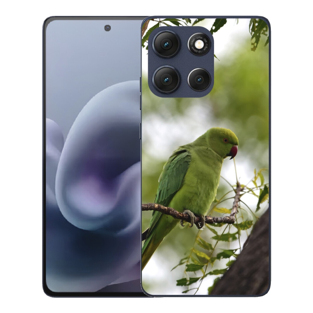 Gelový kryt mmCase na Motorola Moto G86 5G - zelený papoušek
