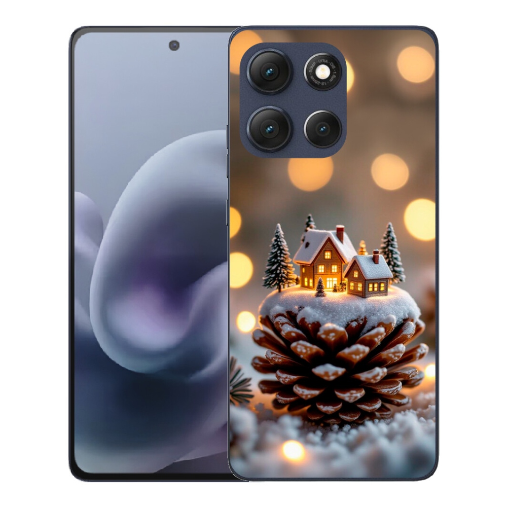 Gelový kryt mmCase na Motorola Moto G86 5G - zimní vesnička