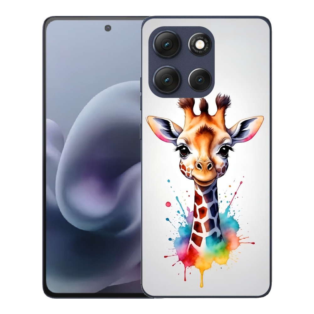 Gelový kryt mmCase na Motorola Moto G86 5G - žirafa 1