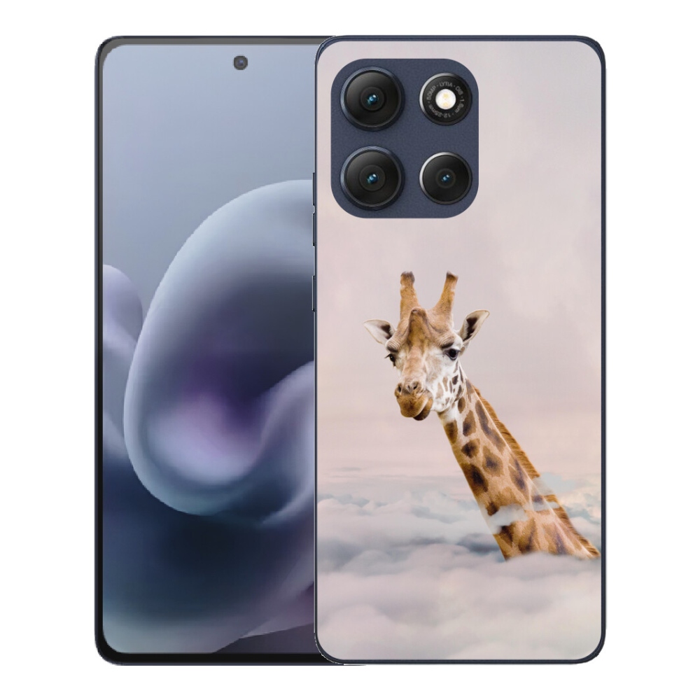 Gelový kryt mmCase na Motorola Moto G86 5G - žirafa v oblacích