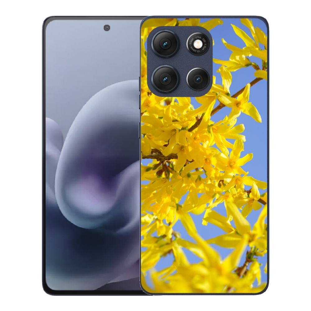 Gelový kryt mmCase na Motorola Moto G86 5G - žluté květy