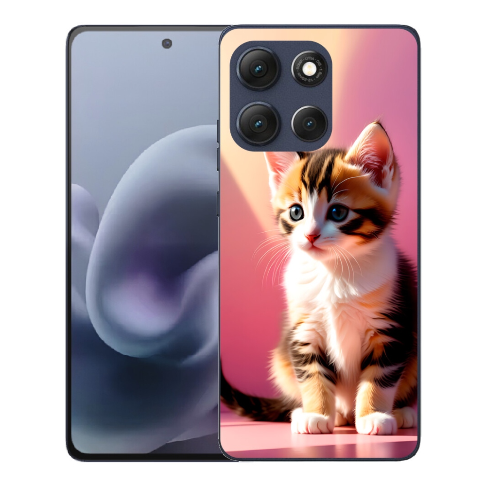 Gelový kryt mmCase na Motorola Moto G86 5G - zvědavé kotě 2