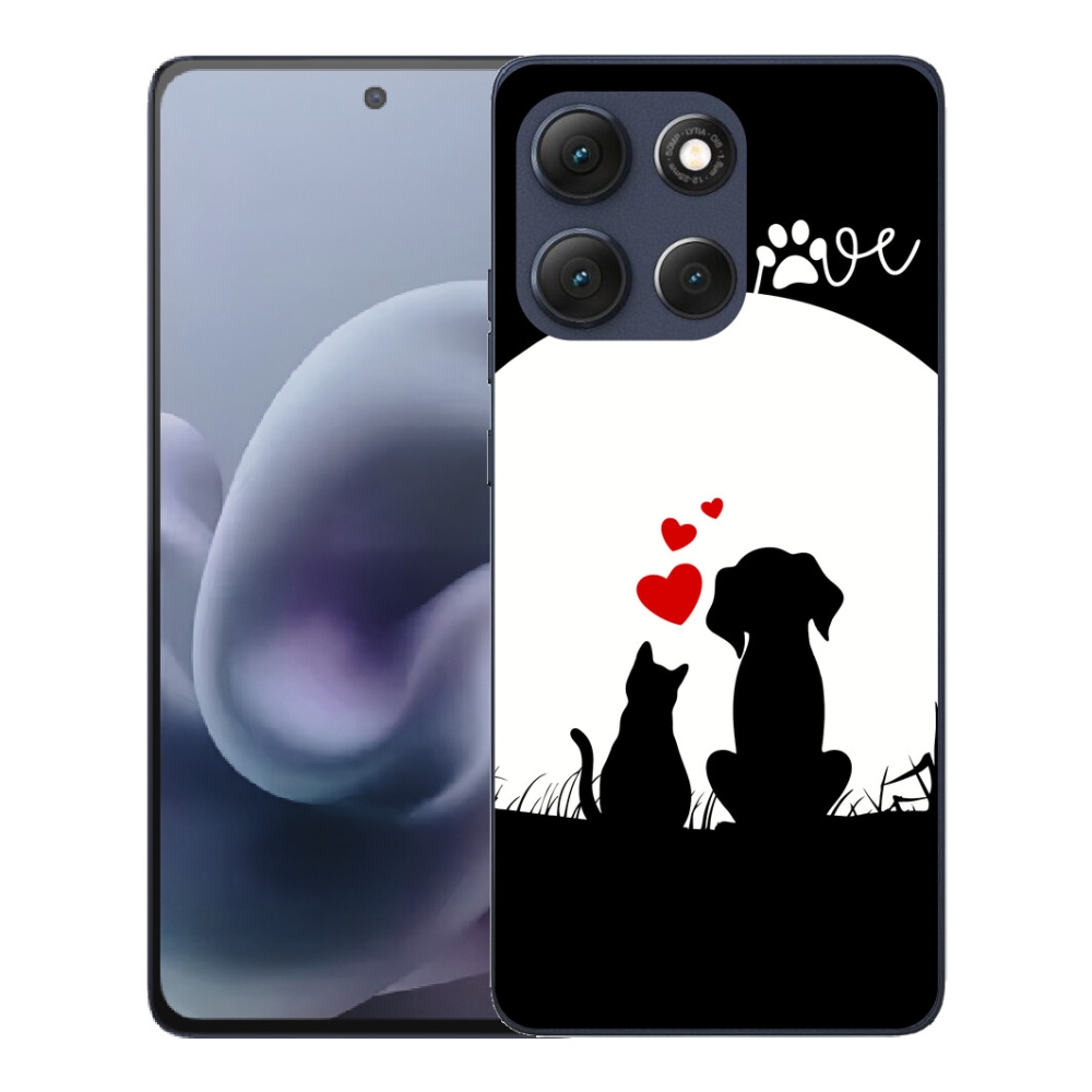 Gelový kryt mmCase na Motorola Moto G86 5G - zvířecí láska