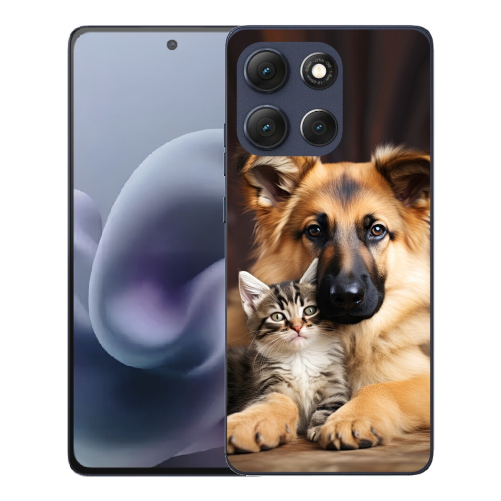 Gelový kryt mmCase na Motorola Moto G86 5G - zvířecí přátelství