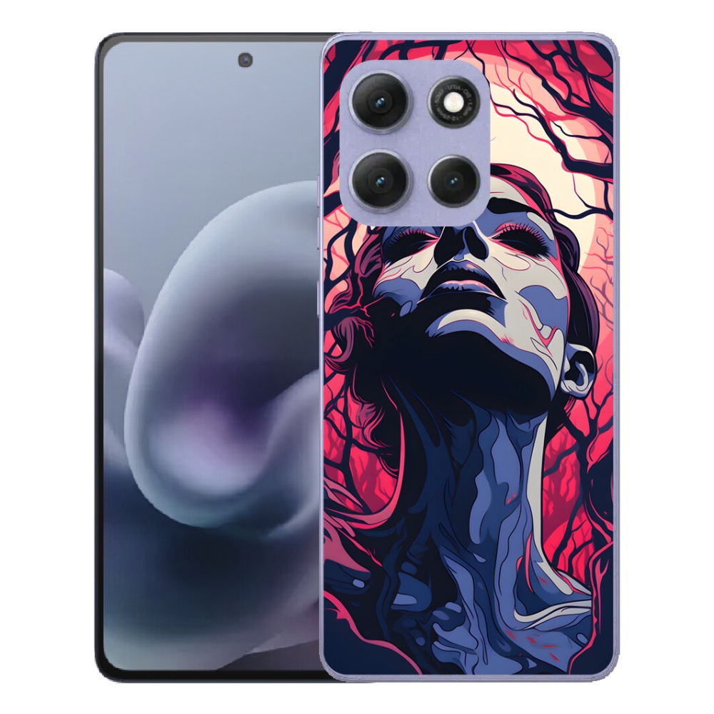 Gelový kryt mmCase na Motorola Moto G86 Power 5G - abstraktní obličej