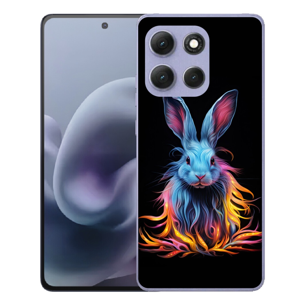 Gelový kryt mmCase na Motorola Moto G86 Power 5G - abstraktní zajíc